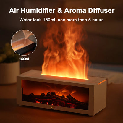 AromaFlame Oasis Humidifier with RGB Light and Remote Control